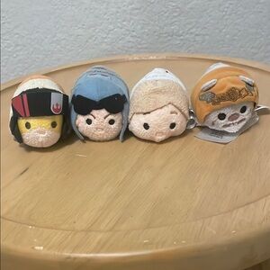 Disney Tsum Tsum Mini Plush Toys, Star Wars Characters Set of Four